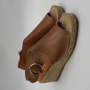 881- Rag & Bone Calla Wedges Tan Color Size 7.5  NWT